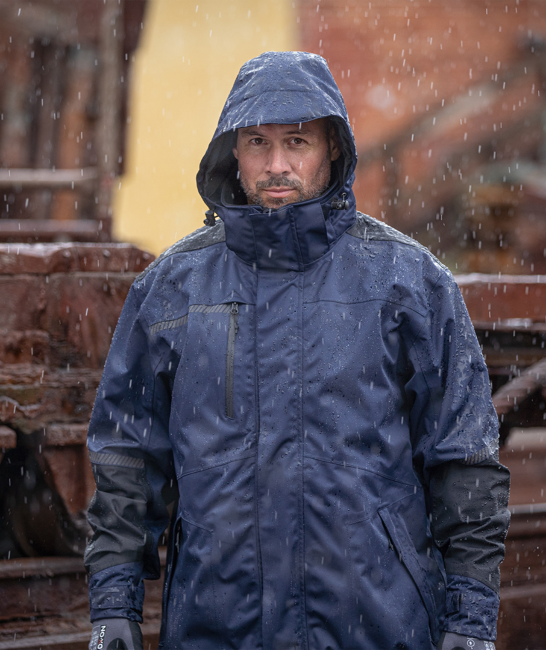 ELKA Working Xtreme Recycled skaljakke, Marine/Sort, large image number 1