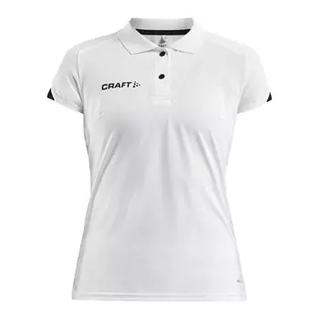 Craft Pro Control Impact dame polo T-shirt, White/black