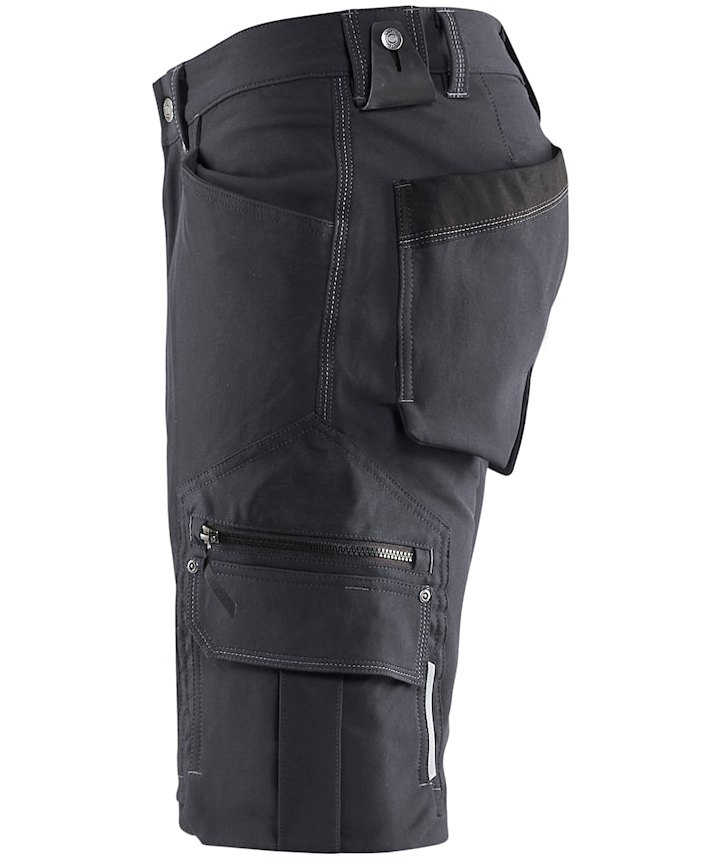 Bl&aring;kl&auml;der arbejdsshorts X1900 full stretch, M&oslash;rkegr&aring;/Sort, large image number 4