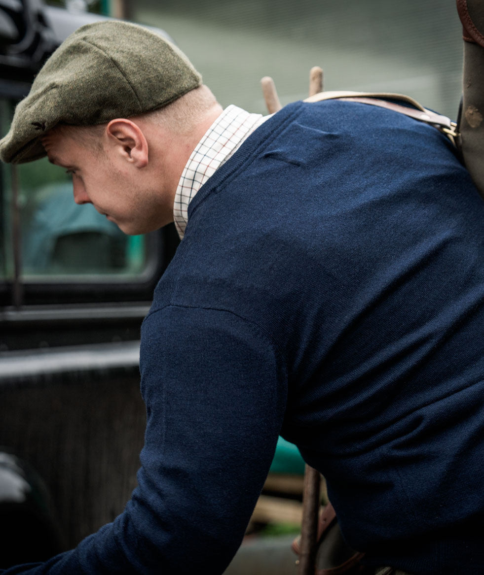 Seeland Pine stickad tr&ouml;ja med merinoull, Dark Sapphire, large image number 3