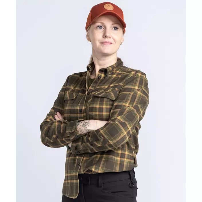 Pinewood Abisko Hiking Regular Fit dameskjorte, Moss green, large image number 1