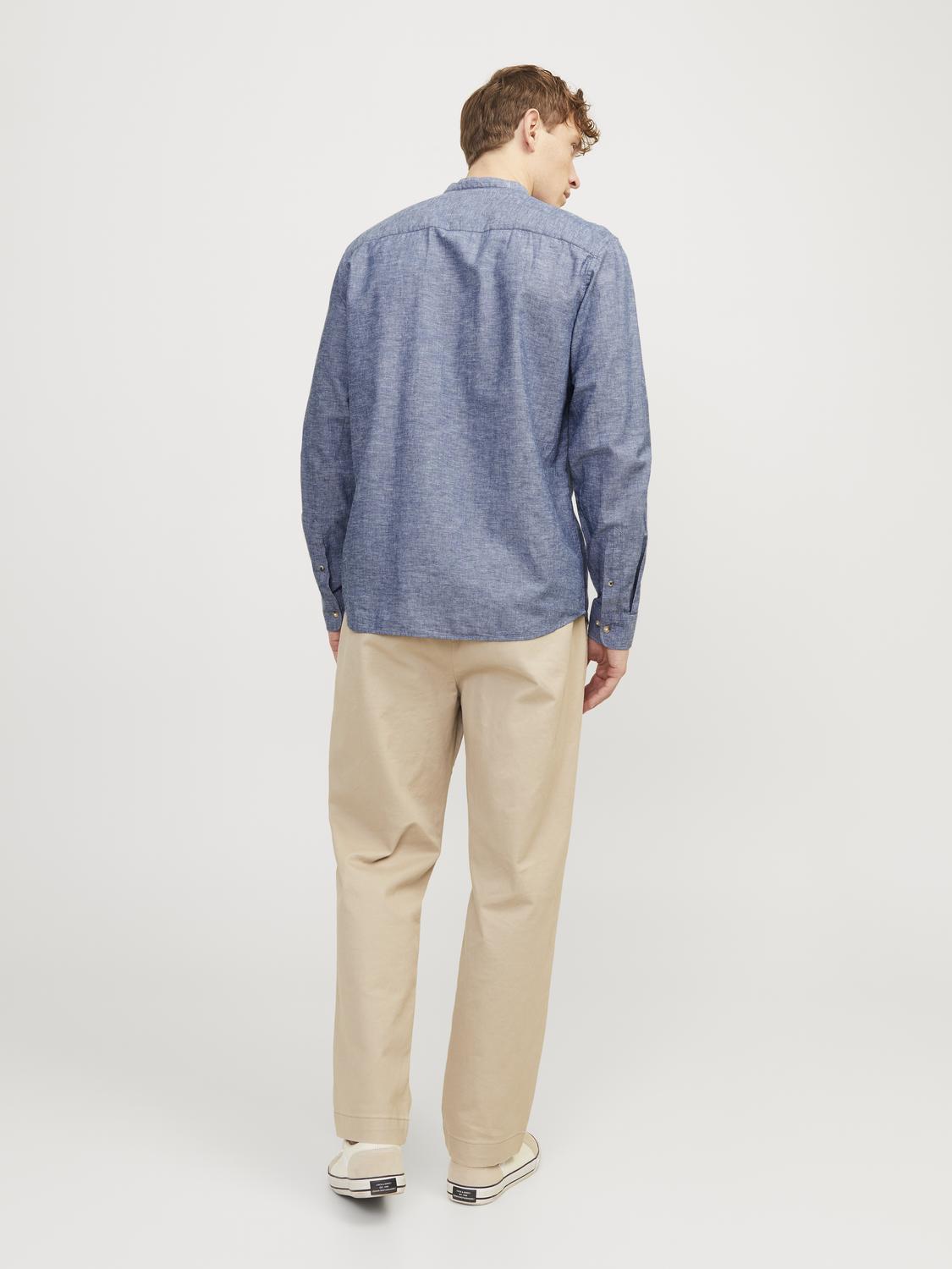 Jack & Jones JJESUMMER shirt with linen, Faded Denim, large image number 2