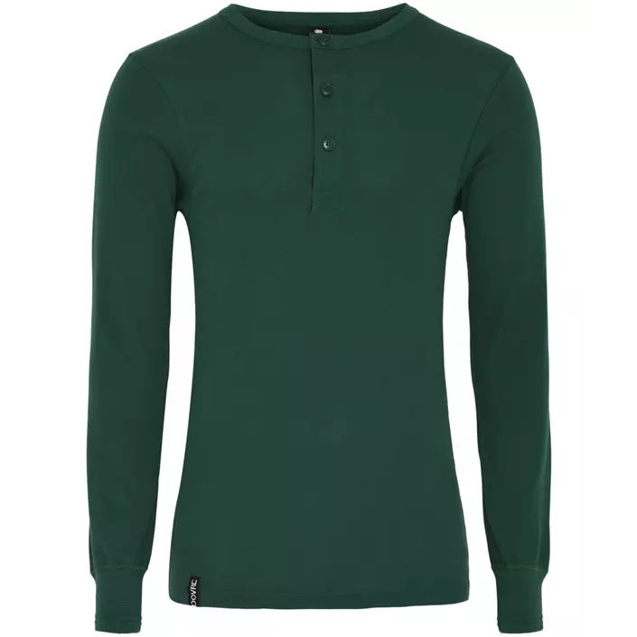 Dovre ribb grandad T-skjorte, Dark Green, large image number 0