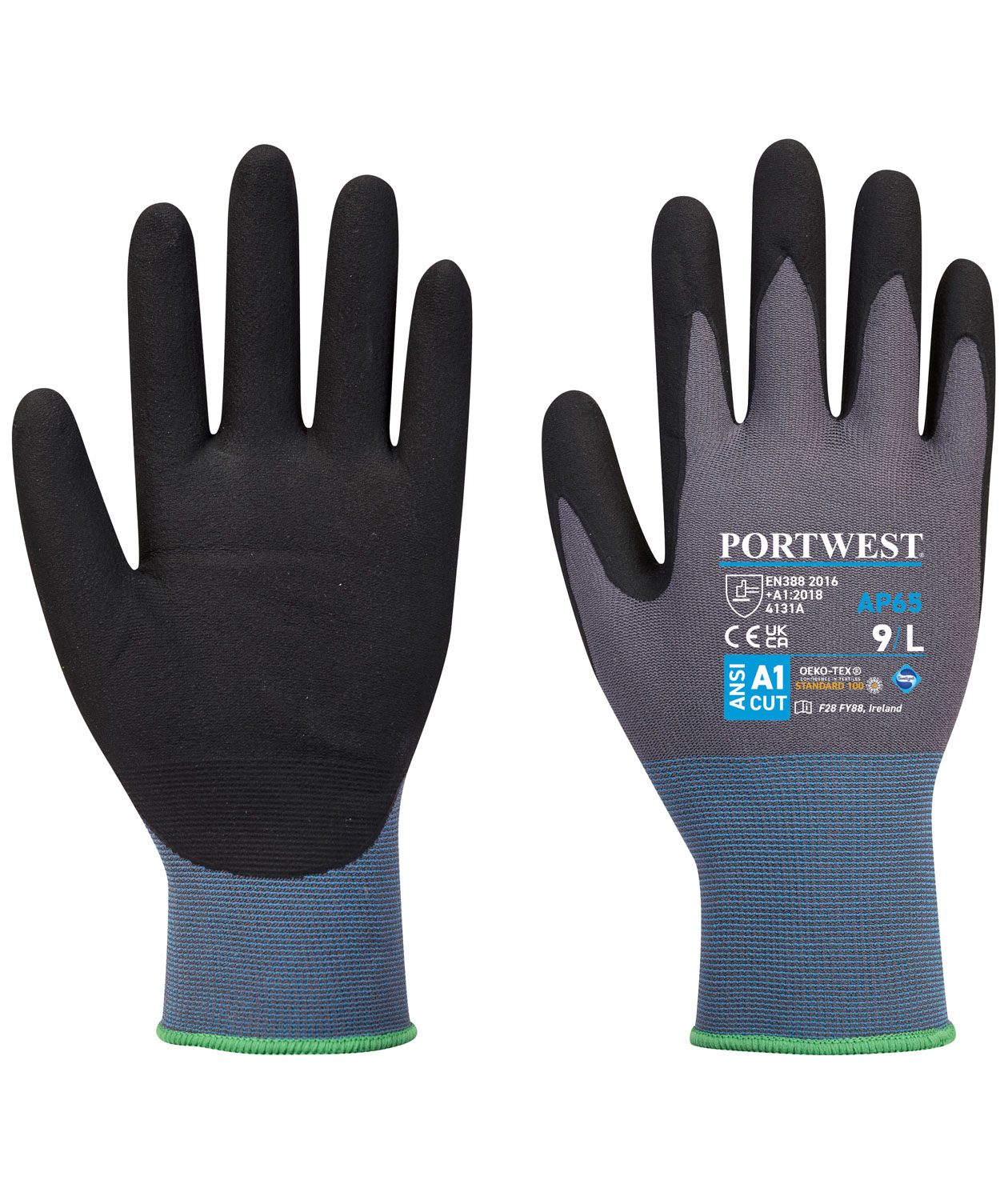 Portwest AP65 Pro work gloves, Black/Grey, large image number 0
