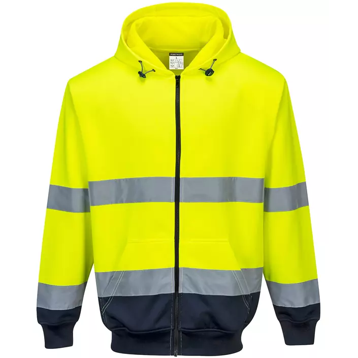 Portwest hoodie, Hi-Vis yellow/marine, large image number 0