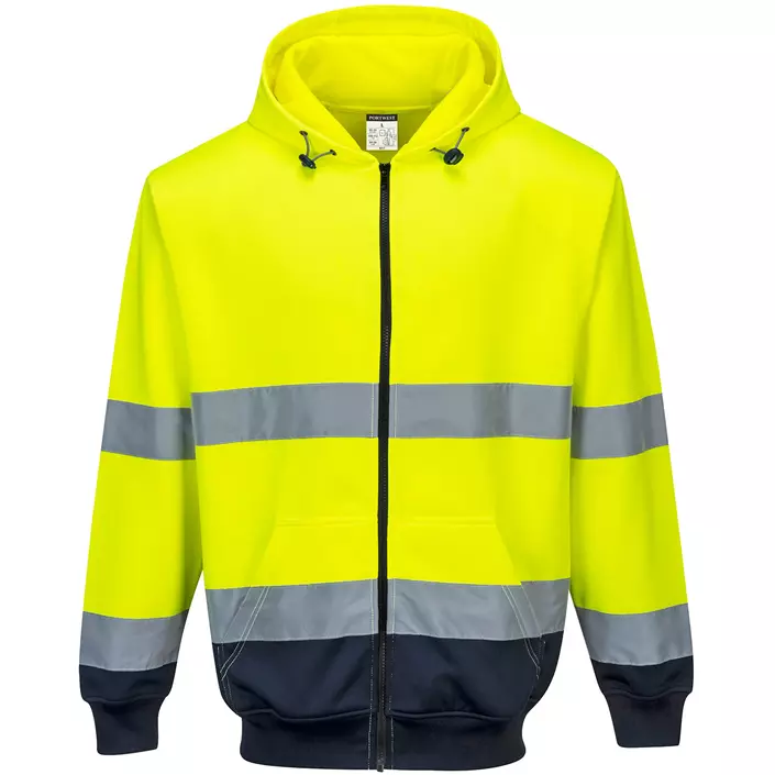 Portwest hoodie, Varsel yellow/marinblå, large image number 0