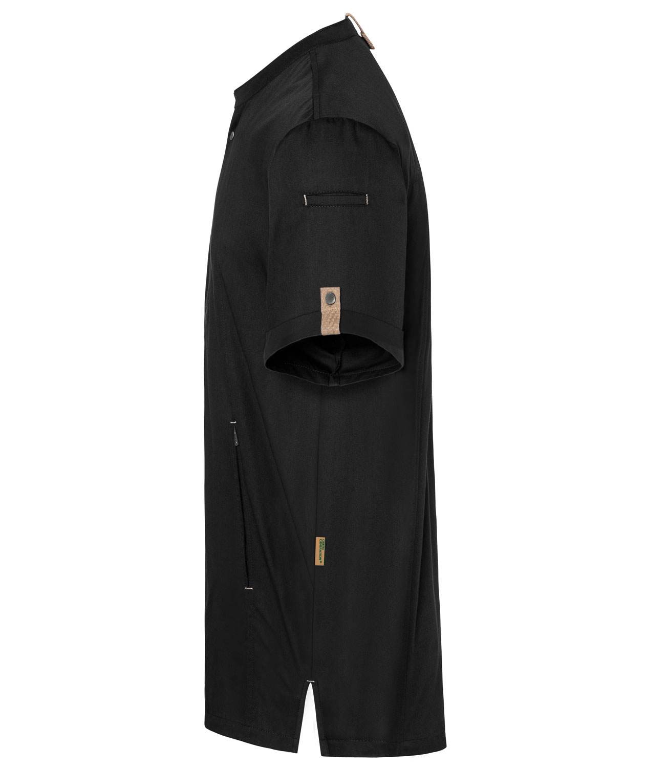 Karlowsky Green-generation short-sleeved chefs jacket, Black, large image number 3