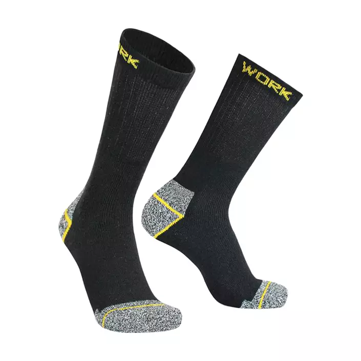 Worik 3-pack work socks, Grey Melange/Black, large image number 0
