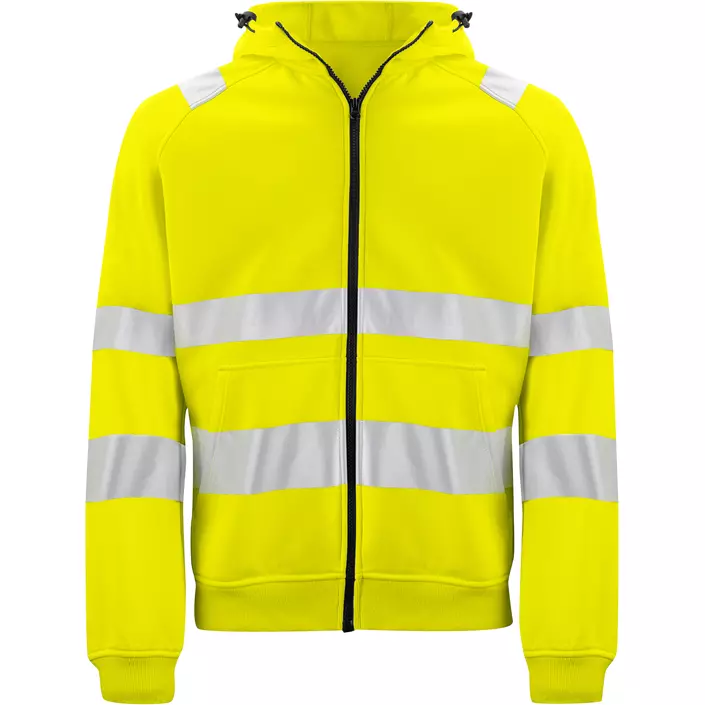 ProJob hoodie with zipper, Hi-vis Yellow/Black, large image number 0