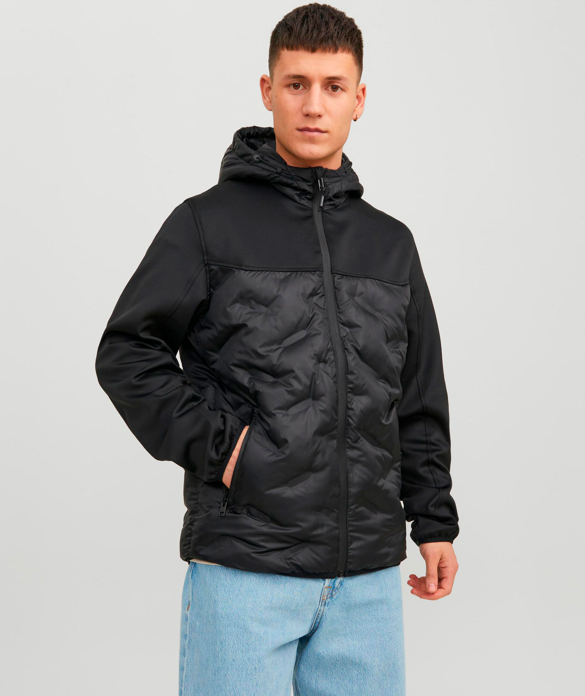 Jack & Jones JJEMULTI HEAT hybridjakke, Black, large image number 1
