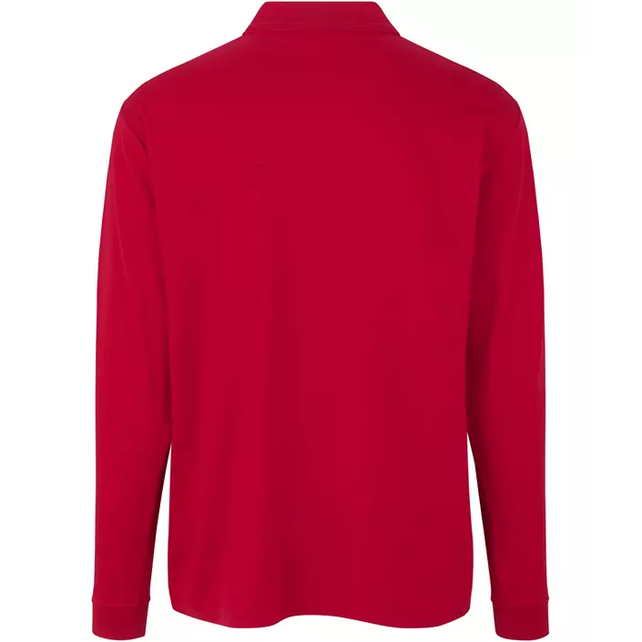 ID PRO Wear langermet Polo T-skjorte, Rød, large image number 1