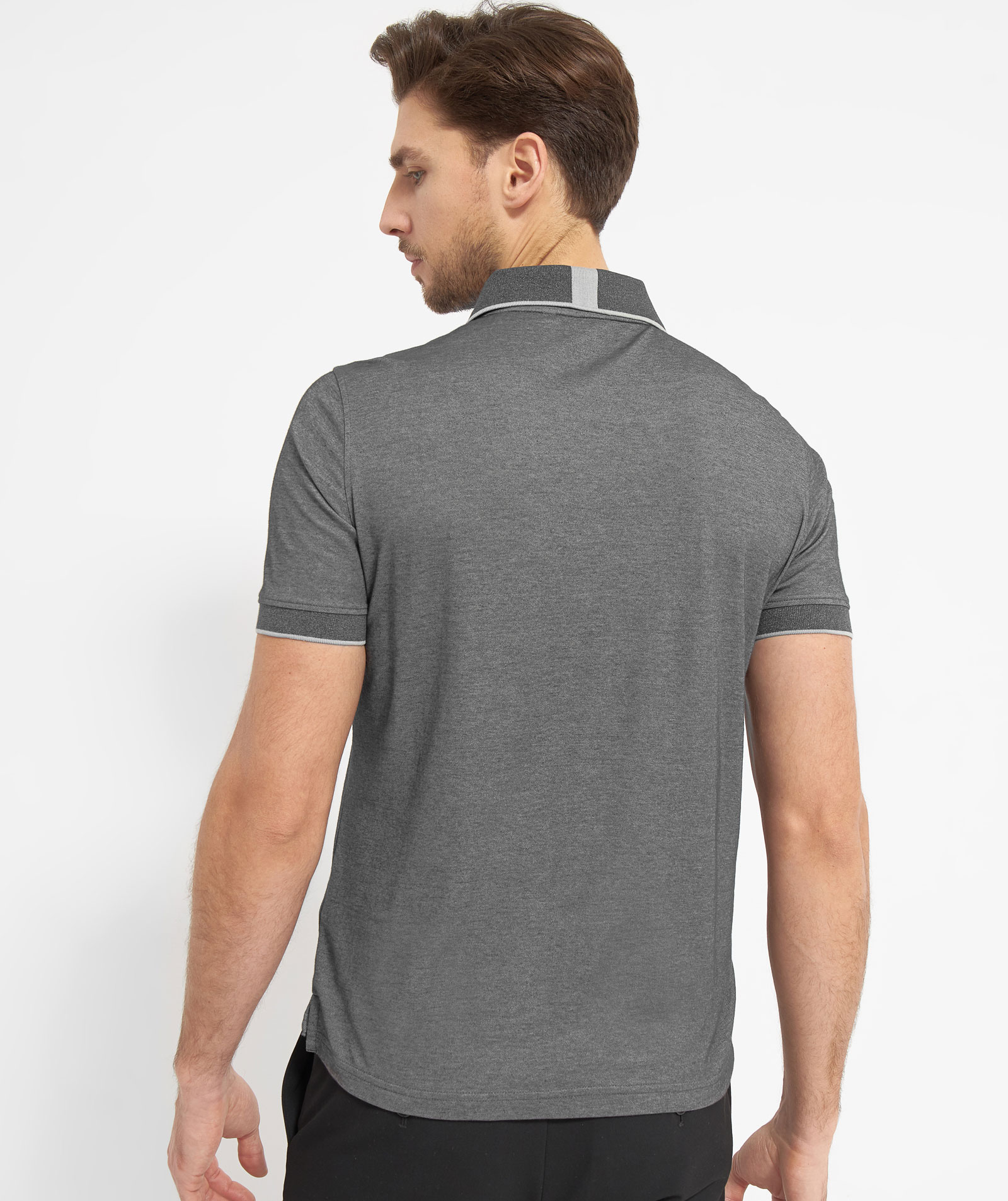 Belika Valencia Poloshirt, Black melange, large image number 2