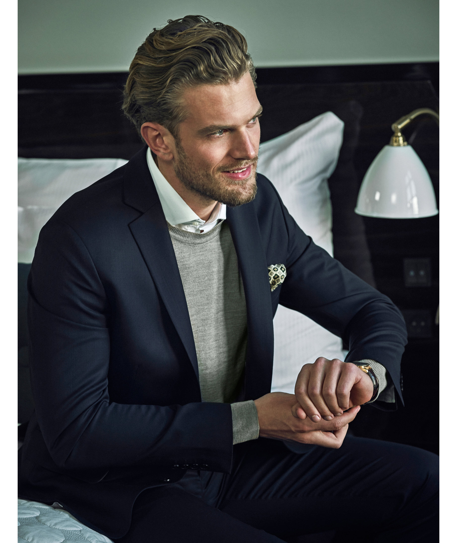 Seven Seas knitted pullover with merino wool, Light Grey Melange, large image number 3