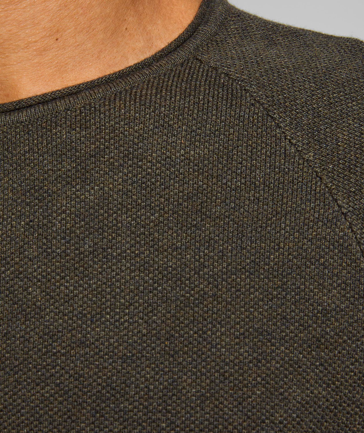 Jack & Jones JJEHILL Strickpullover, Olive Night Melange, large image number 3
