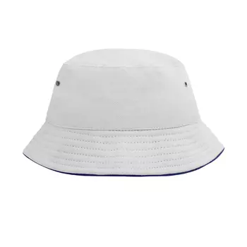 Myrtle Beach bøttehatt / Fisherman's hatt til barn, Hvit/Marine