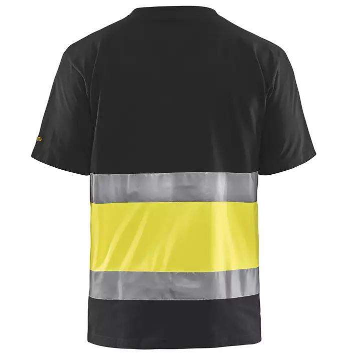 Blåkläder T-shirt, Sort/Hi-Vis Gul, large image number 1