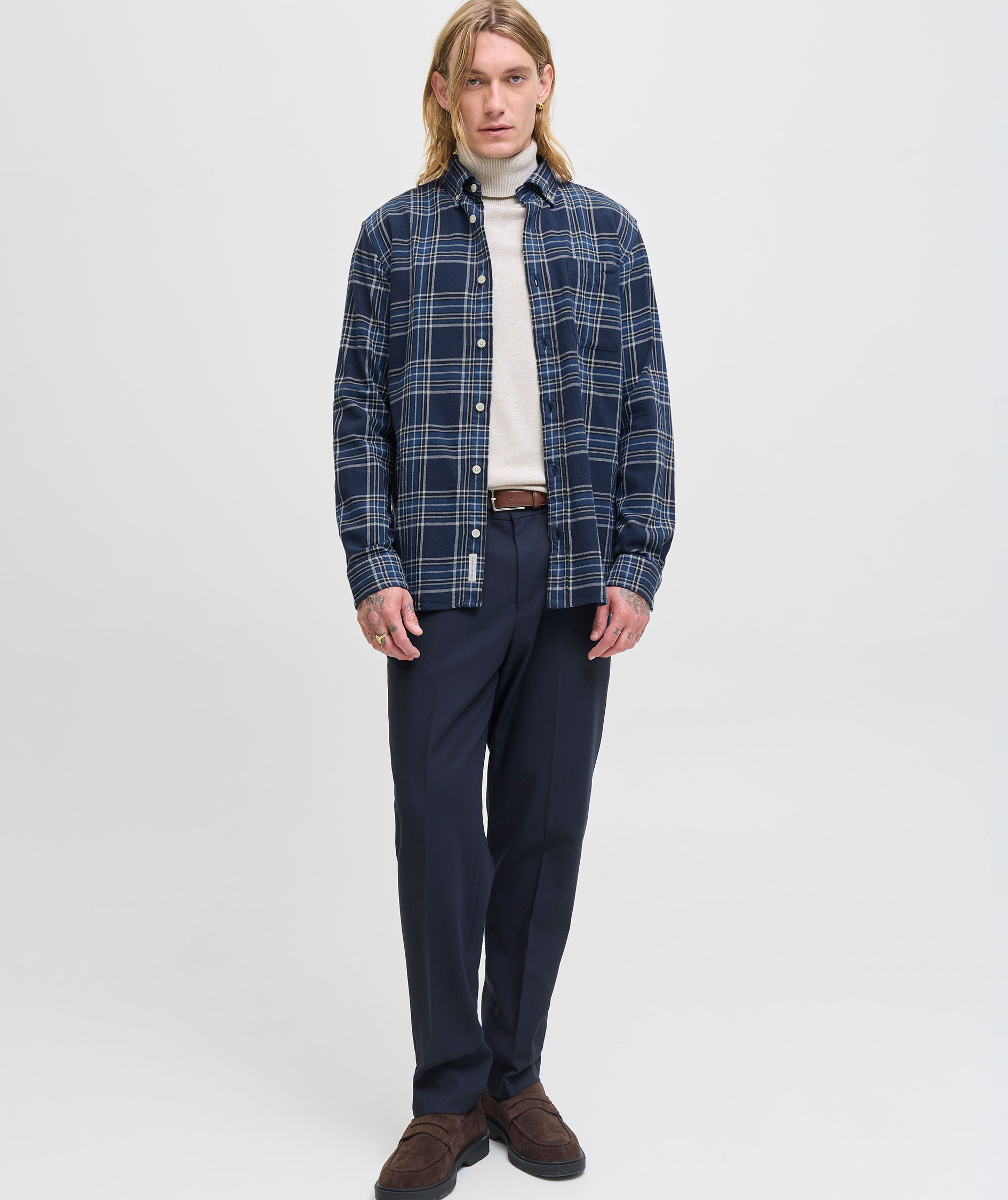 Jack & Jones Premium JPRBLUBROOK CHECK shirt, Dark navy, large image number 6