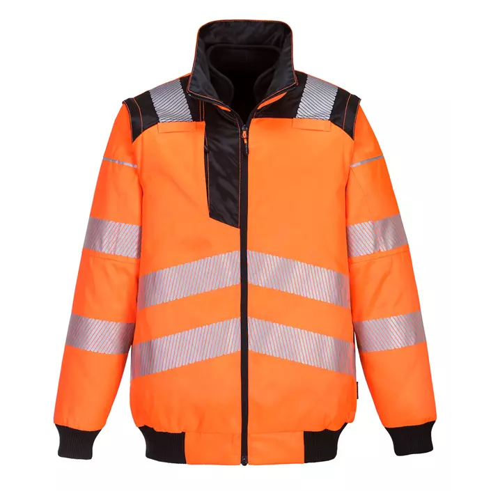 Portwest PW3 3-in-1 pilot jacket, Hi-Vis Orange/Black, large image number 0