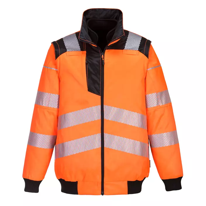 Portwest PW3 3-in-1 pilot jacket, Hi-Vis Orange/Black, large image number 0