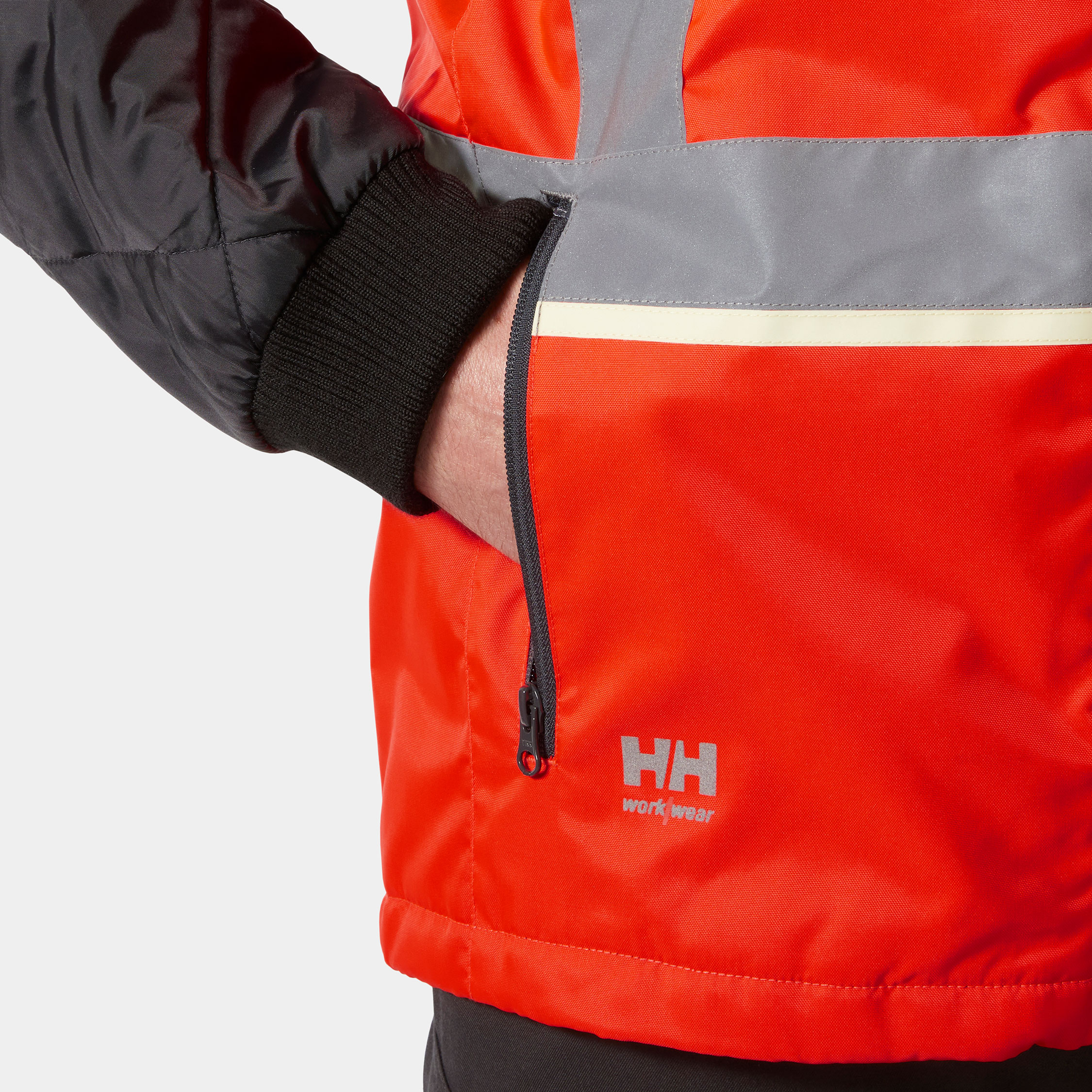 Helly Hansen UC-ME 2-in-1 insulator jacket, Hi-Vis Red/Ebony, large image number 6