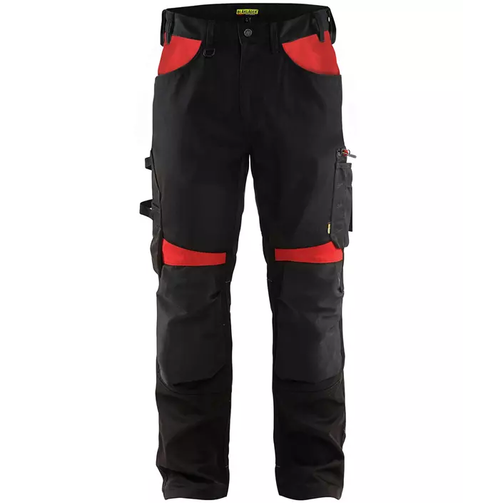 Blåkläder work trousers, Black/Red, large image number 0