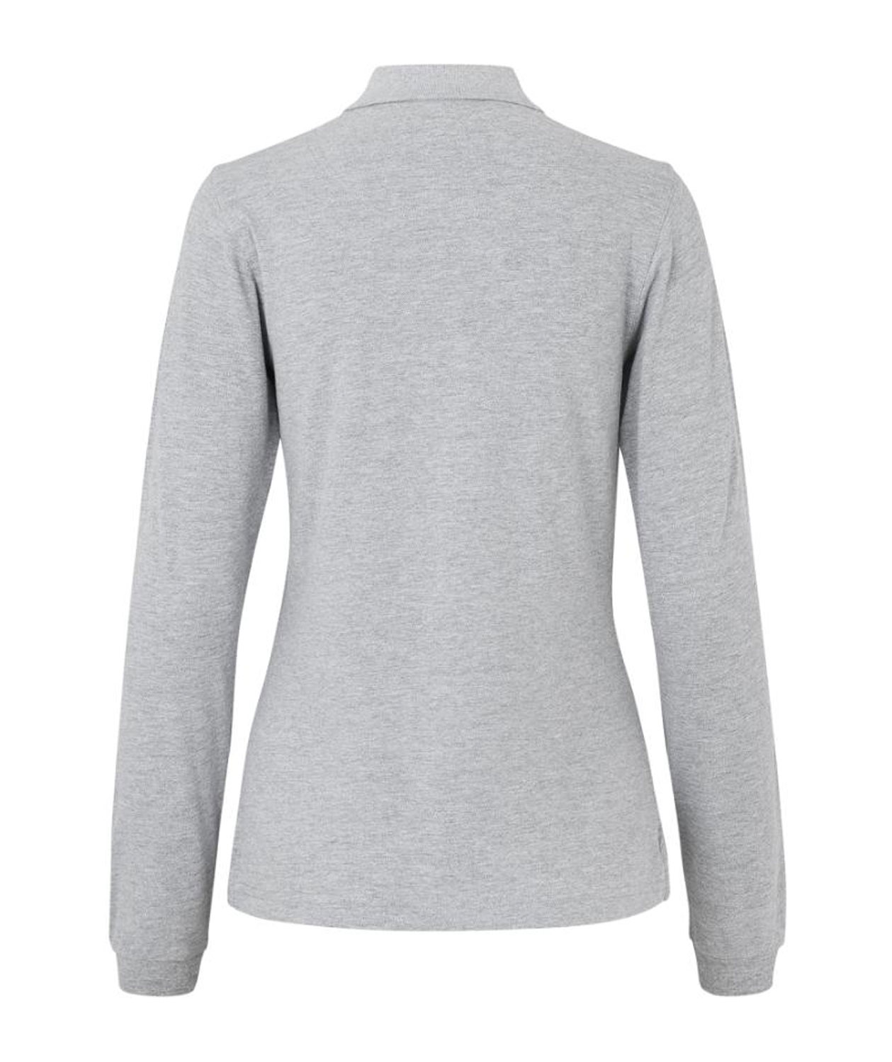 ID lang&aelig;rmet dame Polo T-shirt med stretch, Gr&aring; melange, large image number 2