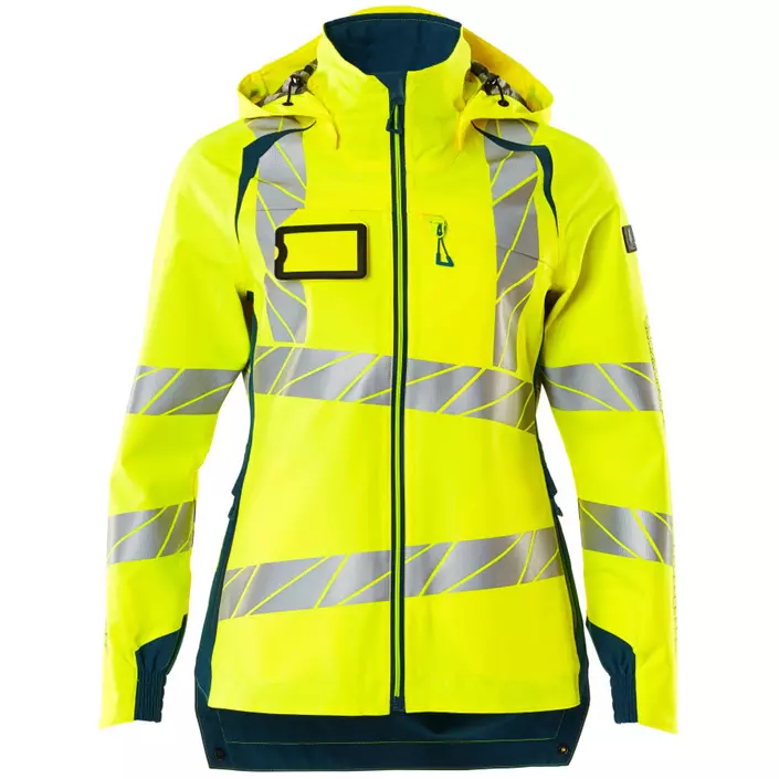 Mascot Accelerate Safe women's shell jacket, Hi-Vis Yellow/Dark Petroleum, large image number 0