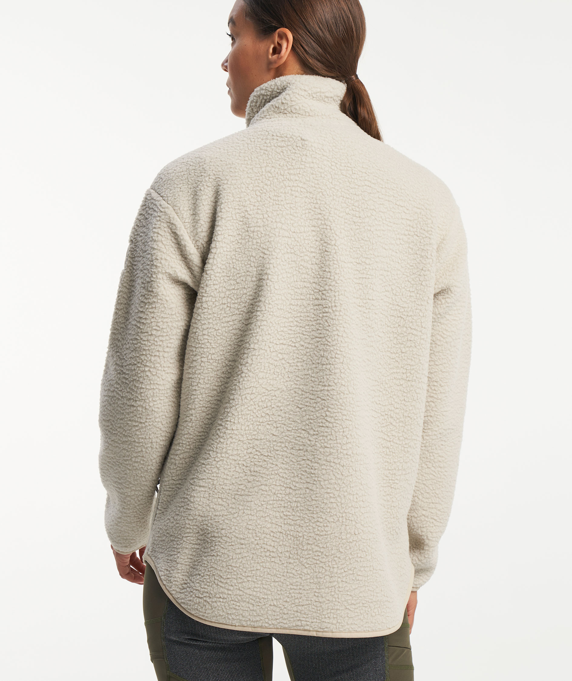 Tenson Yoke womens pile fleece halfzip, Sand, large image number 8