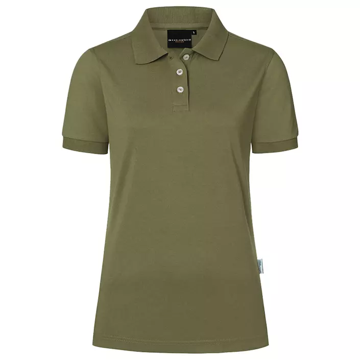 Karlowsky Modern-Flair dame polo t-shirt, Moss green, large image number 0