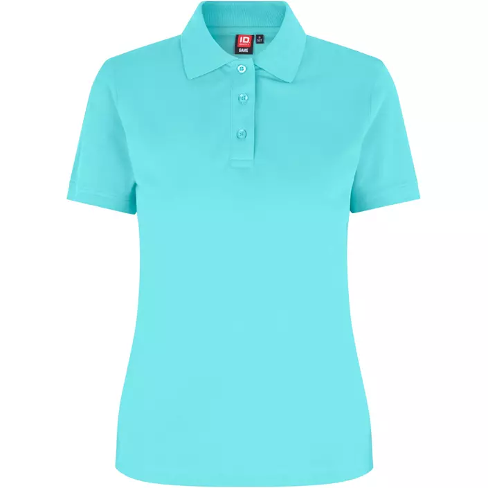 ID dame Pique Polo T-shirt med stretch, Mint, large image number 0