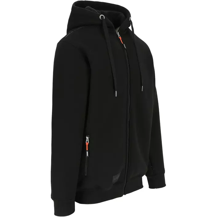 HEROCK Otis hoodie med dragkedja, Black, large image number 2
