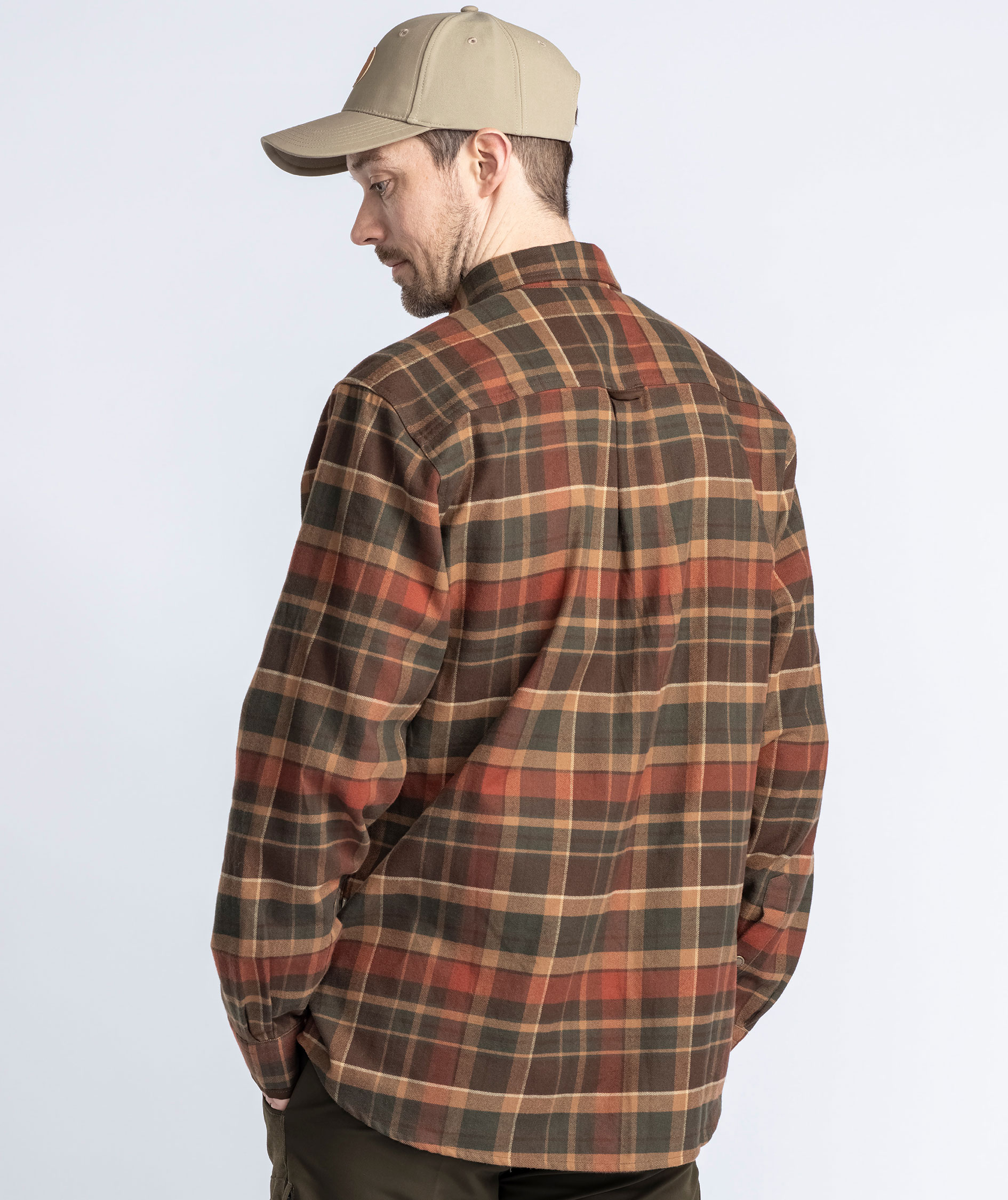 Pinewood Prestwick Exclusive skovmandsskjorte, Dark Green/Terracotta, large image number 3