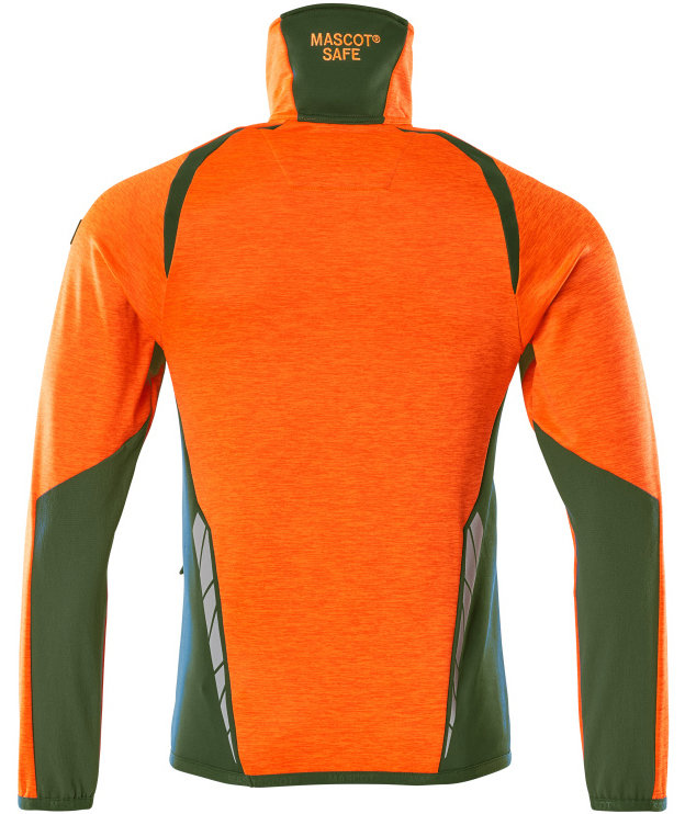 Mascot Accelerate Safe fleece sweater, Hi-Vis Orange/Moss, large image number 1