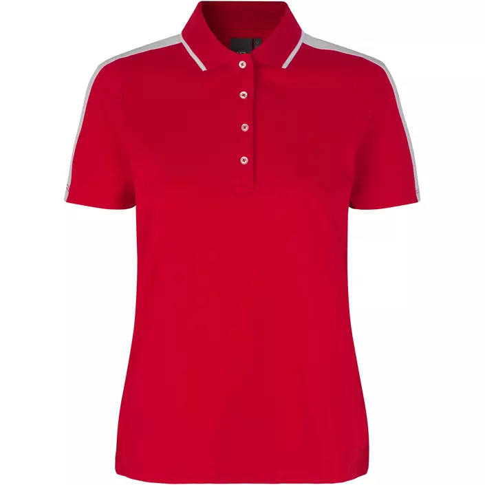 ID Damen Poloshirt, Rot, large image number 0