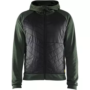 Blåkläder hybrid hoodie med dragkedja, Höstgrönt/Svart