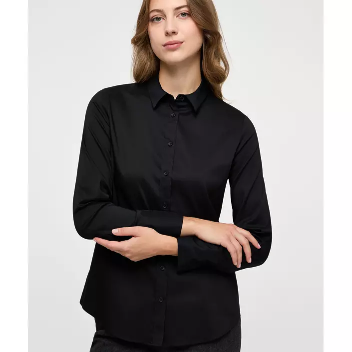 Eterna Performance Fitted fit skjorta dam, Black, large image number 1