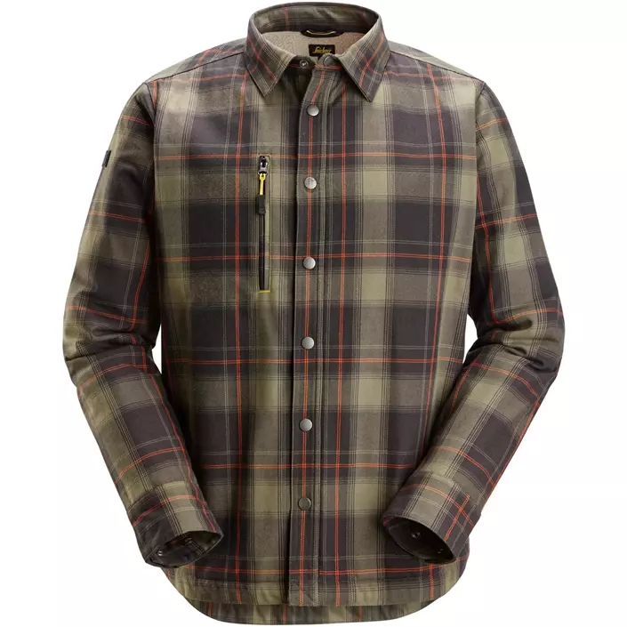 Snickers AllroundWork flannel skjortejakke 8522, Khaki Green/Black, large image number 0