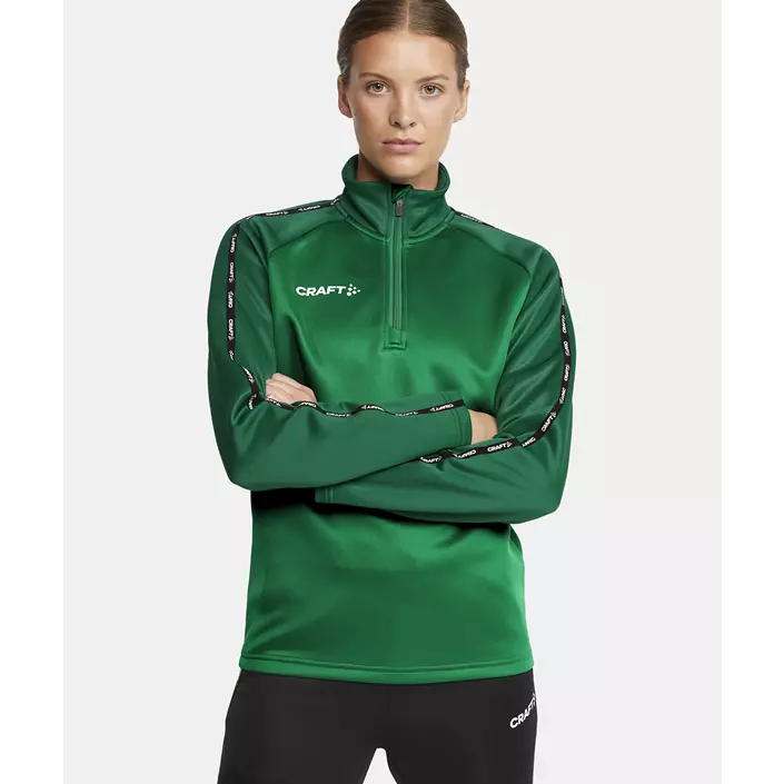 Craft Squad 2.0 women's halfzip training pullover, Team Green-Ivy, large image number 4