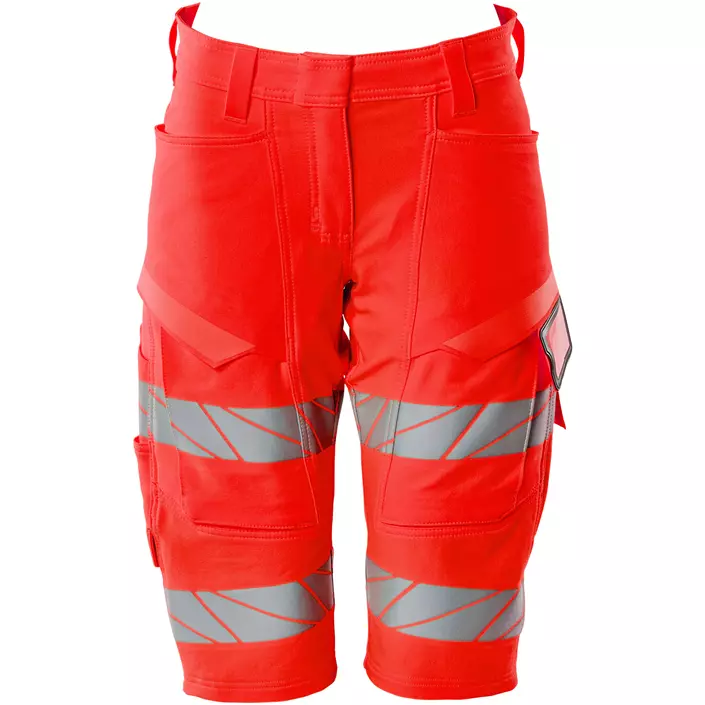 Mascot Accelerate Safe diamond fit women's shorts full stretch, Hi-Vis Red, large image number 0