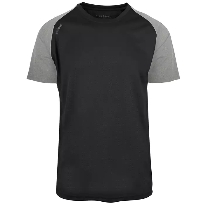 Blue Rebel Dragon Kontrast  T-shirt, Black/Grey, large image number 0