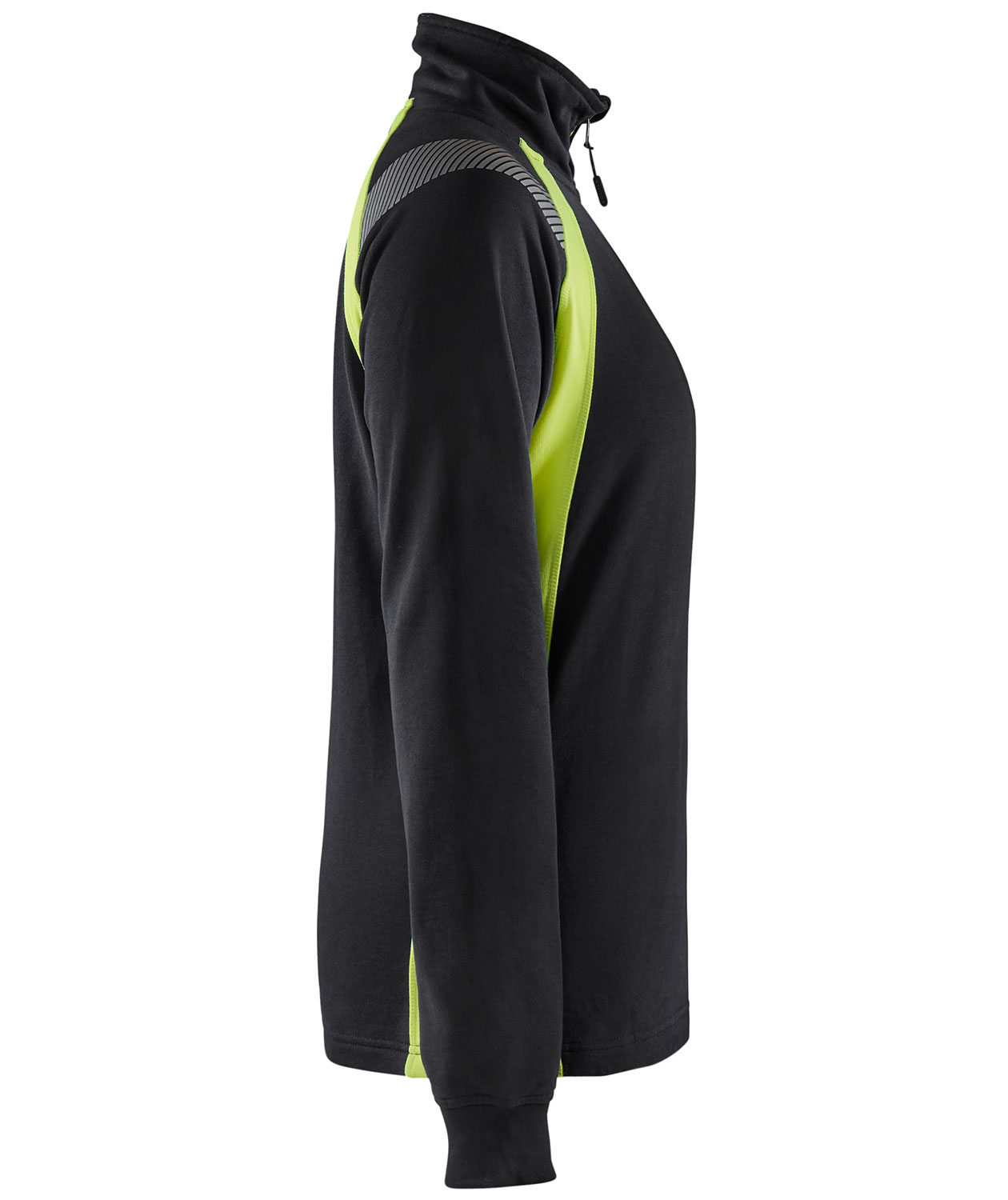 Bl&aring;kl&auml;der Damen Sweatshirt, Schwarz/Hi-Vis Gelb, large image number 2