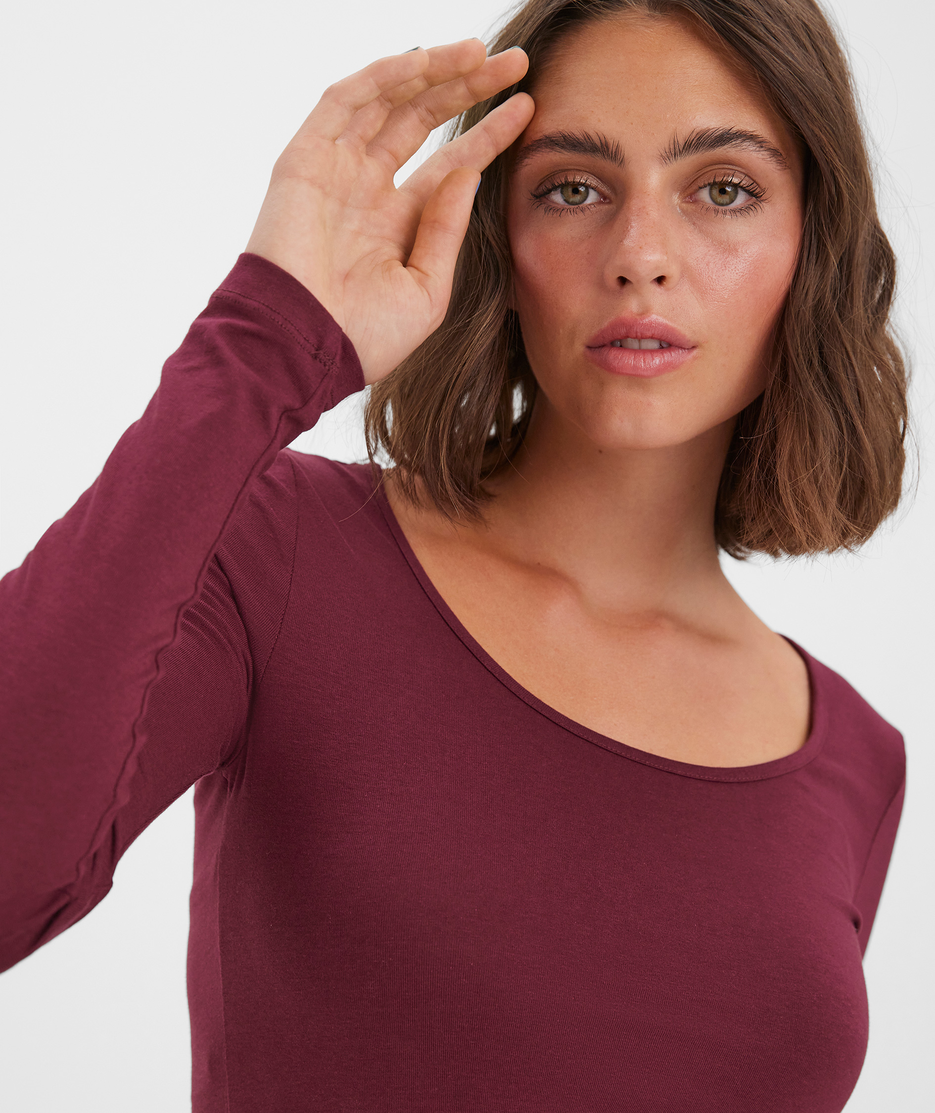 Vero Moda VMMAXI MY SOFT l&aring;ng&auml;rmad l&aring;ng T-shirt dam, Winetasting, large image number 3