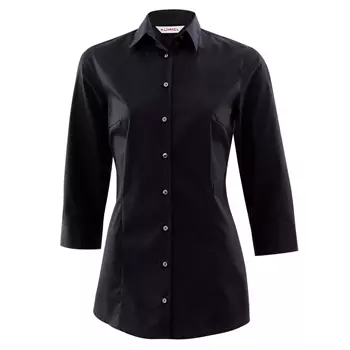 Kümmel Frankfurt classic poplin women's shirt with 3/4 sleeves, Black