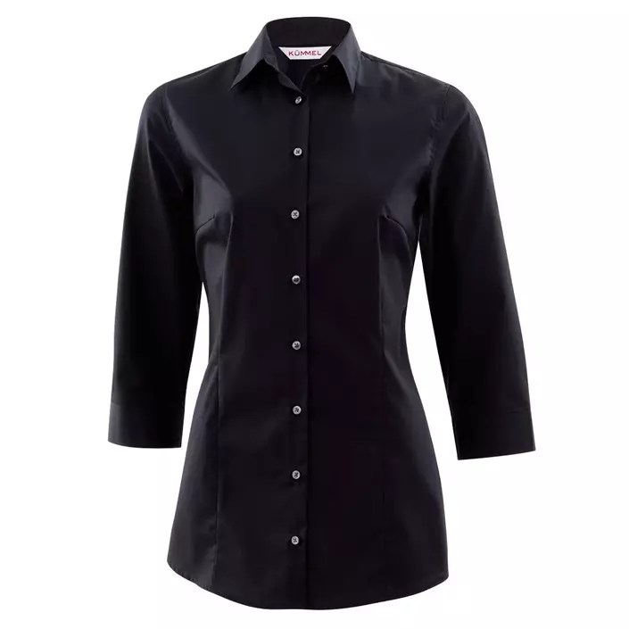 Kümmel Frankfurt classic poplin women's shirt with 3/4 sleeves, Black, large image number 0