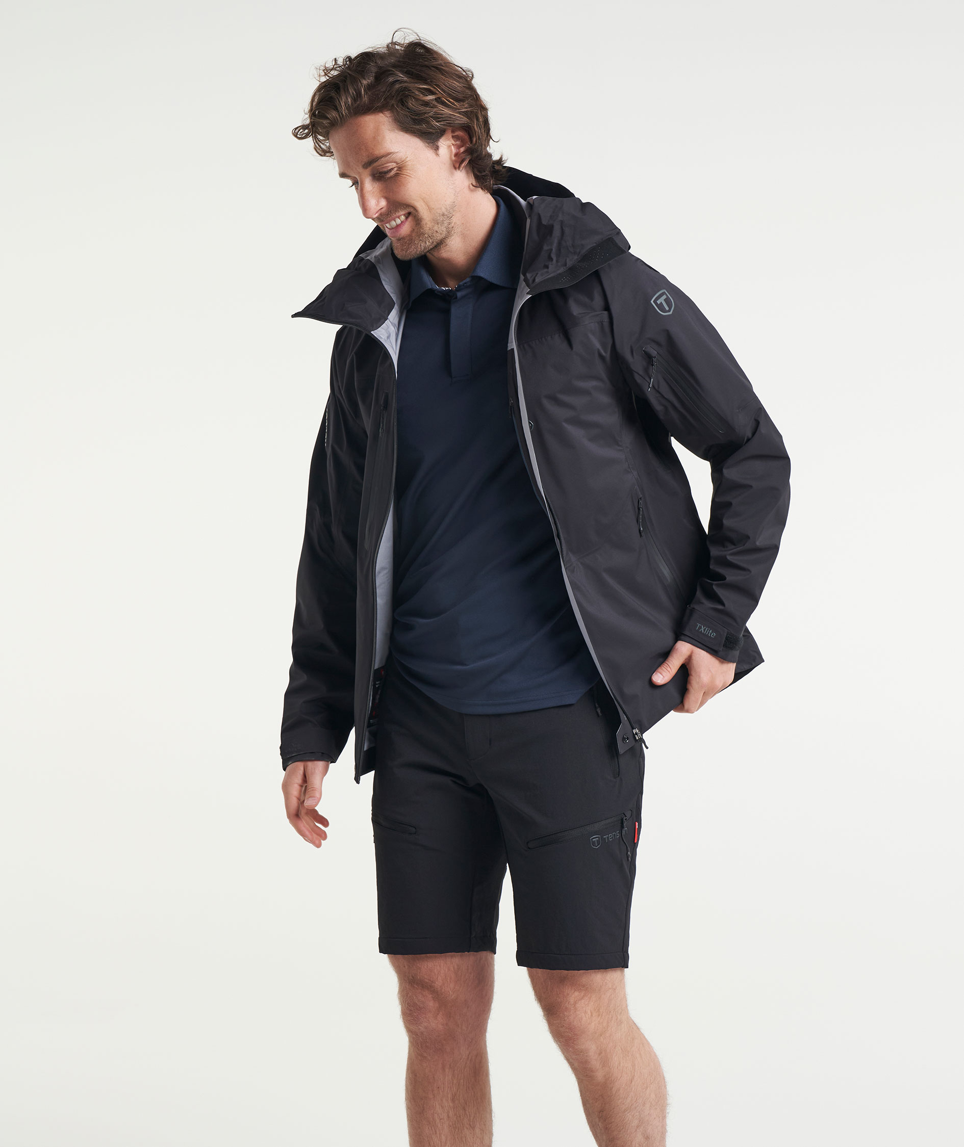 Tenson TXlite Flex shorts, Black, large image number 1