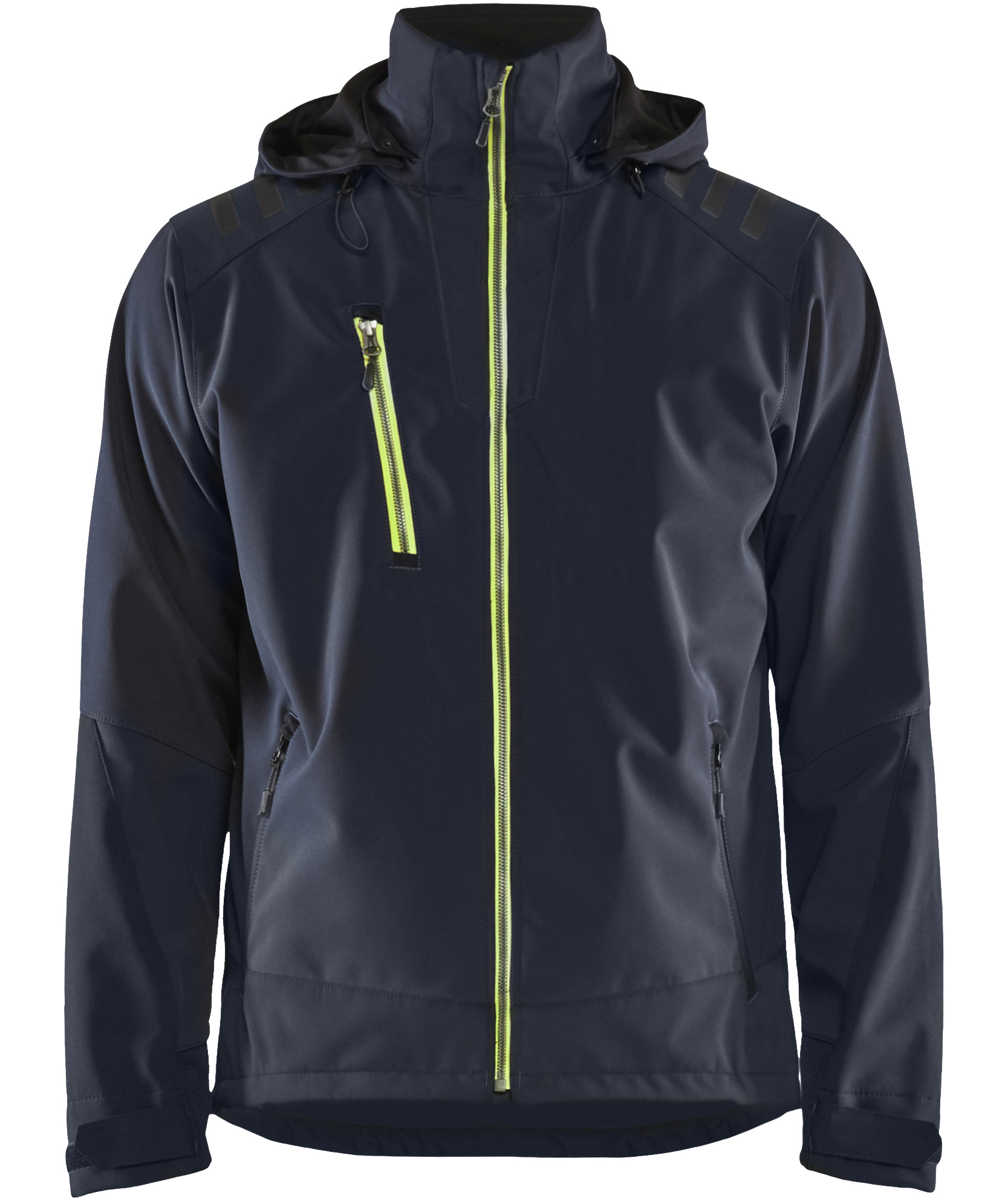 Bl&aring;kl&auml;der softshell jacket, Dark Marine/Hi-Vis Yellow