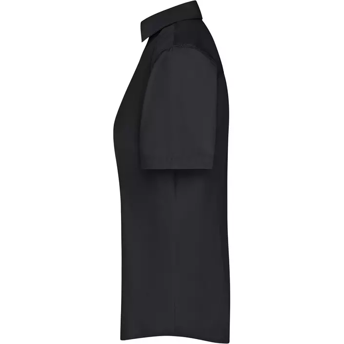 James & Nicholson women's short-sleeved Modern fit shirt, Black, large image number 3