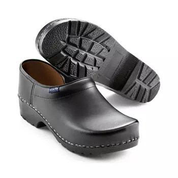 Sika Traditional clogs with heel cover, Black
