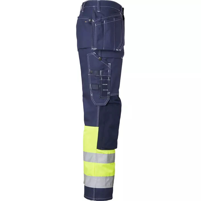 Top Swede craftsman trousers 2515, Navy/Hi-Vis yellow, large image number 2