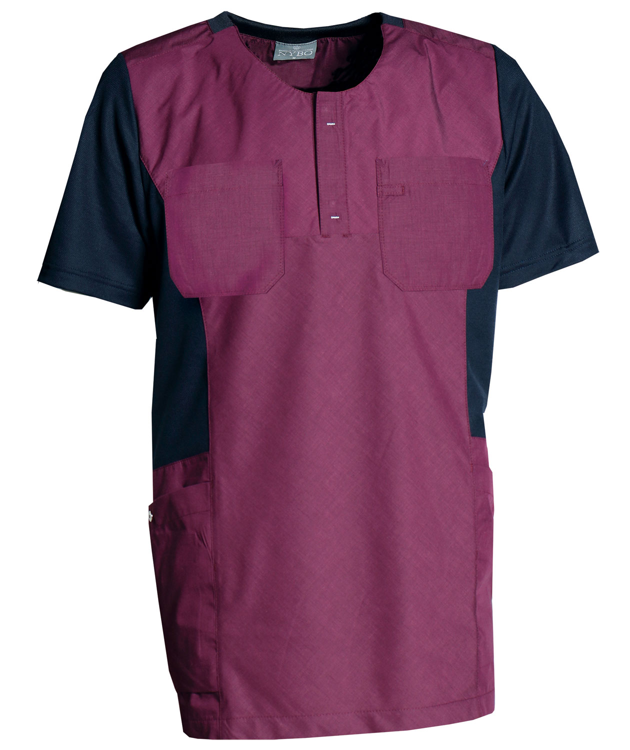 Nybo Workwear Sporty Mix smock, Bordeaux, Bordeaux, swatch